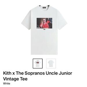 NWT - Kith x The Sopranos Uncle Junior Vintage Tee- White - S